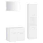 Vidaxl ensemble de meubles de salle de bain blanc bois d'ingénierie Vidaxl ensemble de meubles de salle de bain blanc bois d'ingénierie