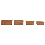 Vidaxl ensemble de paniers gigognes 4 pcs marron saule Vidaxl ensemble de paniers gigognes 4 pcs marron saule