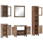 Vidaxl ensemble de salle de bain 5 pcs bois d'acacia massif