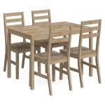 Vidaxl ensemble de salle � manger 5 pcs bois d'acacia solide