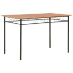 Vidaxl ensemble de salle � manger 7 pcs mdf et acier marron
