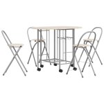Vidaxl ensemble de salle à manger pliable 5 pièces mdf Vidaxl ensemble de salle à manger pliable 5 pièces mdf