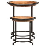 Vidaxl ensemble de table d'appoint 2 pcs bois massif d'acacia
