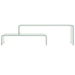Vidaxl ensemble de table basse 2 pcs 90x30x20 / 110x30x40cm verre trempé Vidaxl ensemble de table basse 2 pcs 90x30x20 / 110x30x40cm verre trempé