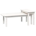 Vidaxl ensemble de tables basses 2 pcs blanc bois massif de pin