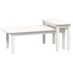 Vidaxl ensemble de tables basses 2 pcs blanc bois massif de pin