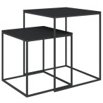 Vidaxl ensemble de table basse 2 pcs bois d'ingnierie et mtal
