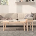 Vidaxl ensemble de tables basses 2 pcs bois massif de pin Vidaxl ensemble de tables basses 2 pcs bois massif de pin