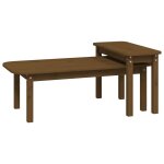 Vidaxl ensemble de tables basses 2 pcs marron miel bois massif de pin Vidaxl ensemble de tables basses 2 pcs marron miel bois massif de pin