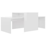 Vidaxl ensemble de table basse blanc brillant bois d?ingnierie