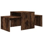 Vidaxl ensemble table basse ch�ne fum� 100x48x40 cm bois d'ing�nierie