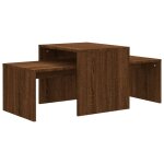 Vidaxl ensemble table basse chêne marron 100x48x40cm bois d'ingénierie Vidaxl ensemble table basse chêne marron 100x48x40cm bois d'ingénierie