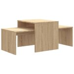 Vidaxl ensemble de tables basses chne sonoma bois d?ingnierie