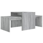 Vidaxl ensemble table basse sonoma gris 100x48x40 cm bois d'ingnierie