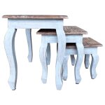 Vidaxl ensemble de tables gigognes 3 pcs bois d'acajou massif