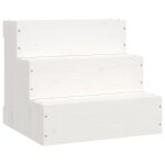 Vidaxl escalier pour animaux de compagnie blanc 40x37, 5x35 cm bois pin