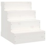 Vidaxl escalier pour animaux de compagnie blanc 40x49x47cm bois de pin