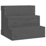 Vidaxl escalier pour animaux de compagnie gris 40x37, 5x35 cm bois pin Vidaxl escalier pour animaux de compagnie gris 40x37, 5x35 cm bois pin