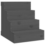 Vidaxl escalier pour animaux de compagnie gris 40x49x47 cm bois de pin