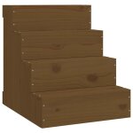 Vidaxl escalier animaux de compagnie marron miel 40x49x47 cm bois pin