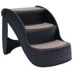 Vidaxl escalier pliable  3 marches pour chiens noir