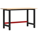 Vidaxl tabli 140x60x81, 5 cm bois de chne massif