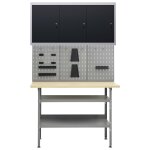 Vidaxl Établi avec 3 panneaux muraux et 1 armoire Vidaxl Établi avec 3 panneaux muraux et 1 armoire