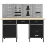 Vidaxl �tabli avec 4 panneaux muraux