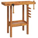 Vidaxl tabli avec taux 92x48x83 cm bois massif d'acacia