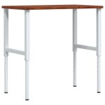 Vidaxl tabli marron fonc bois de chne massif rectangulaire