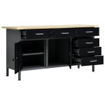 Vidaxl Établi noir 160x60x85 cm acier Vidaxl Établi noir 160x60x85 cm acier