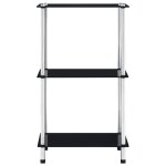 Vidaxl tagre 3 niveaux noir 40x40x67 cm verre tremp
