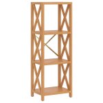 Vidaxl �tag�re � 4 niveaux 40x30x112 cm bois de ch�ne massif