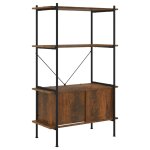 Vidaxl tagre  4 niveaux armoire 80x40x130cm acier bois d'ingnierie