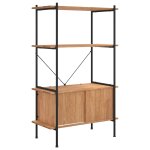 Vidaxl tagre  4 niveaux armoire 80x40x130cm acier bois d'ingnierie