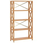 Vidaxl tagre  5 niveaux 80x30x146 cm bois de chne massif