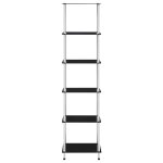 Vidaxl �tag�re 6 niveaux noir 40x40x160 cm verre tremp�