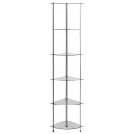 Vidaxl �tag�re � 6 niveaux transparent 30x30x160 cm verre tremp�