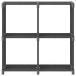 Vidaxl �tag�re d'affichage 4 cubes gris 69x30x72, 5 cm tissu