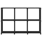 Vidaxl �tag�re d'affichage 6 cubes noir 103x30x72, 5 cm tissu