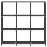 Vidaxl tagre d'affichage 9 cubes gris 103x30x107, 5 cm tissu