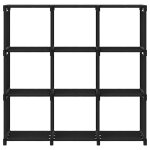 Vidaxl tagre d'affichage 9 cubes noir 103x30x107, 5 cm tissu