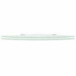 Vidaxl tagres d'angle 2 pcs et supports chroms verre blanc 35x35 cm