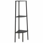 Vidaxl �tag�re d'angle 3 niveaux noir 45, 5x31, 5x120 cm