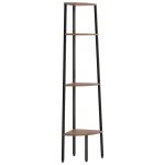 Vidaxl �tag�re d'angle � 4 niveaux marron fonc�&noir 45, 5x31, 5x150 cm