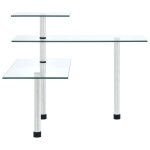Vidaxl �tag�re d'angle de cuisine � 3 niveaux verre tremp�