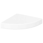 Vidaxl �tag�re d'angle flottante blanc brillant 25 x 25 x 3, 8 cm mdf