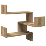 Vidaxl tagres d'angle murales 2 pcs chne artisanal 40x40x49, 5 cm