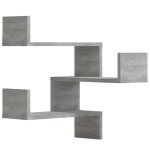 Vidaxl �tag�res d'angle murales 2 pcs sonoma gris 40x40x50 cm bois