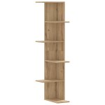 Vidaxl �tag�re d'angle murale ch�ne artisanal bois d'ing�nierie